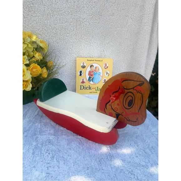 Vintage Wooden Rocking Horse Upcycled Retro Kids Toys Nursery 50s 60s Mid Centur - Picture 3 of 7